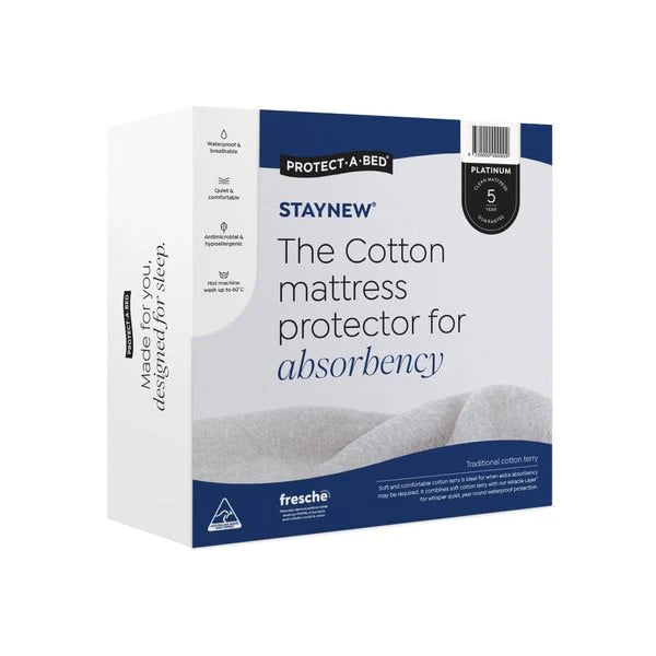 Protect-A-Bed Staynew Cotton Terry Waterproof Mattress and Pillow Protector